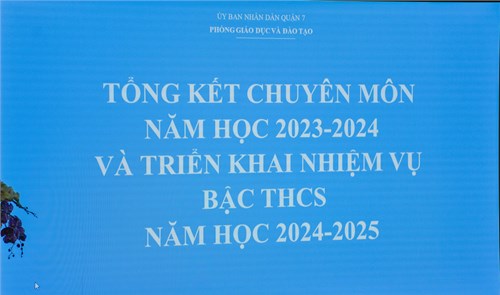 THCS: Phòng GDĐT tổ chức thành công hội nghị tổng kết năm học 2023-2024 và triển khai phương hướng nhiệm vụ năm học 2024-2025